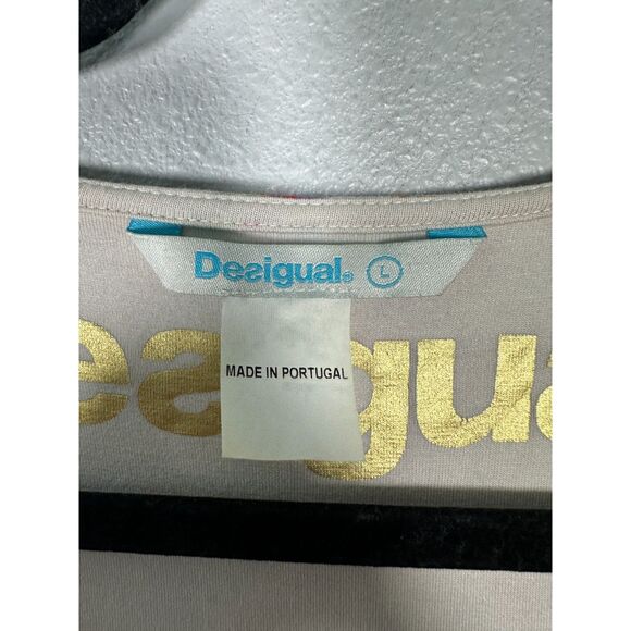 Desigual Blue Floral Paisley Mandala Sleeveless Blouse Size Large - Picture 2 of 4